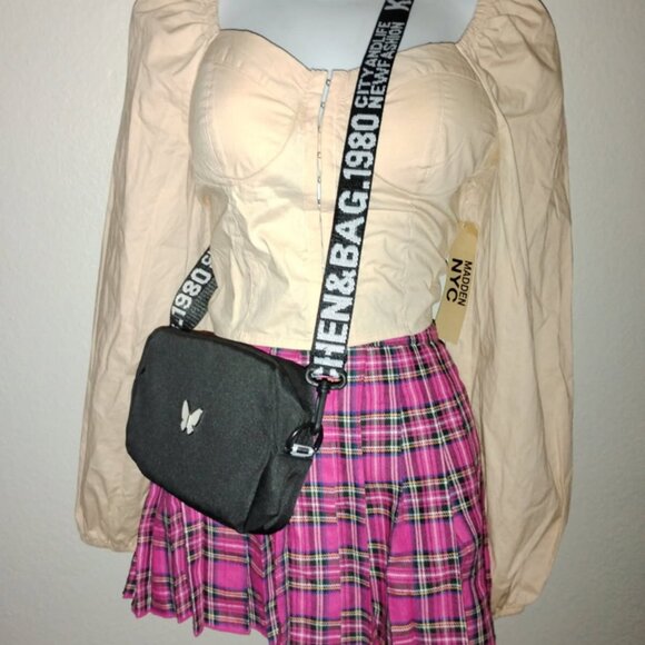 Black Crossbody with Butterfly Detail - Picture 2 of 4